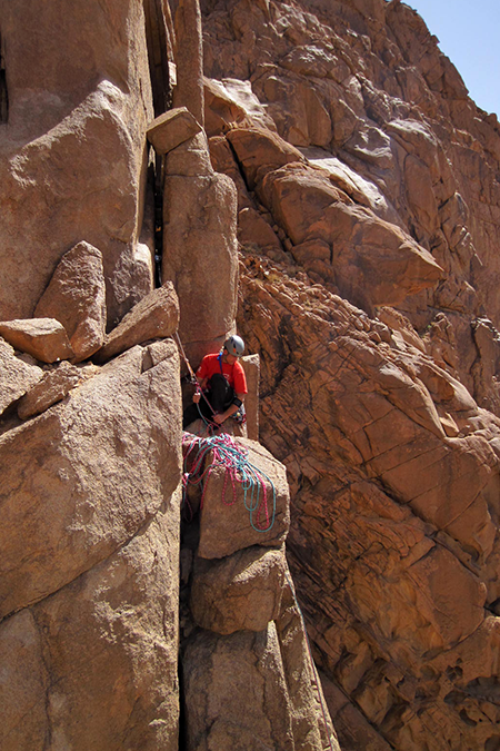 trad climbing in St. Katherine